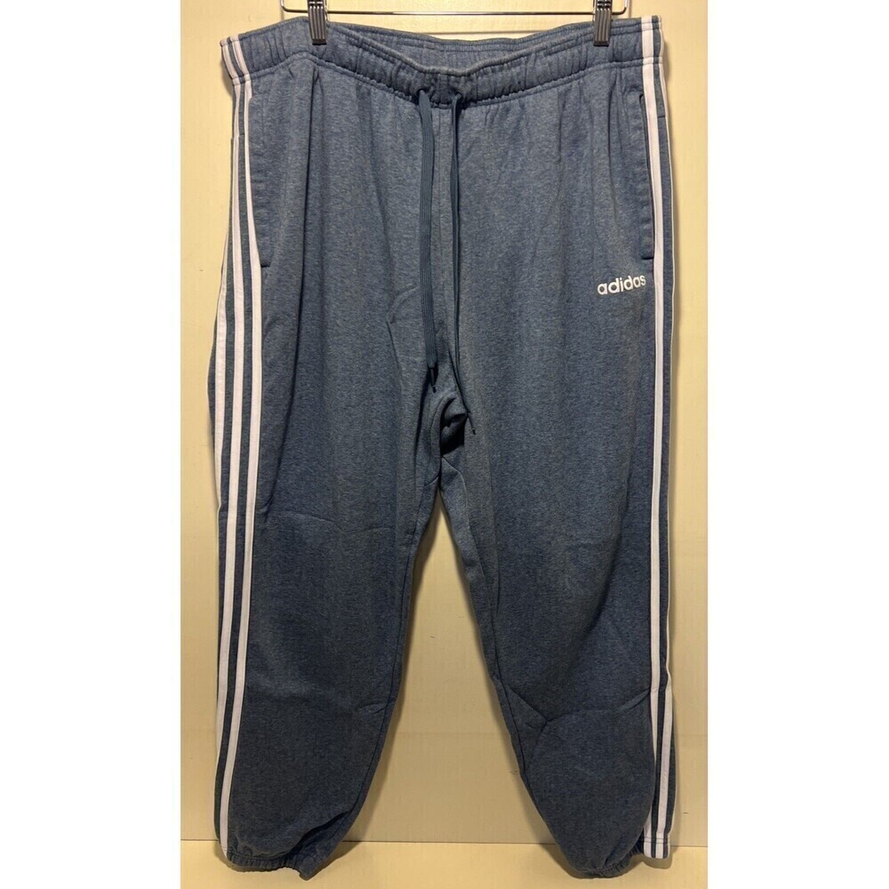 Adidas Light Blue 3-Stripes Sweatpants Jogger Pants MENS‎ SIZE 2XL